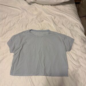 Lululemon cropped t shirt light blue